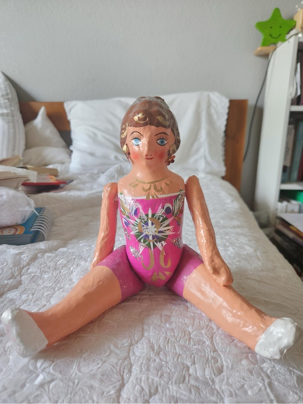 Handmade Mexican Papel Maché Doll. Made in Mexico
